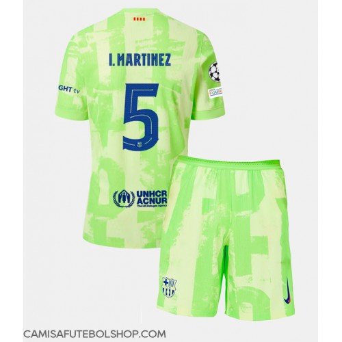 Camisa de time de futebol Barcelona Inigo Martinez #5 Replicas 3º Equipamento Infantil 2024-25 Manga Curta (+ Calças curtas)